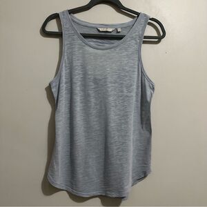 Athleta Organic Daily Cowl Tank Light Blue Gray Sleeveless Active Top Size S